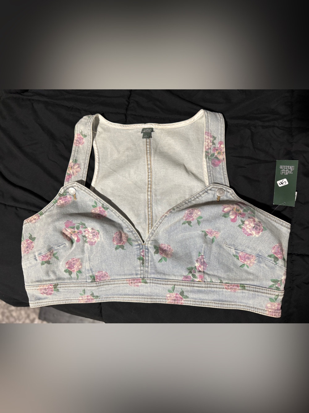wild fable Denim Top with floral pattern